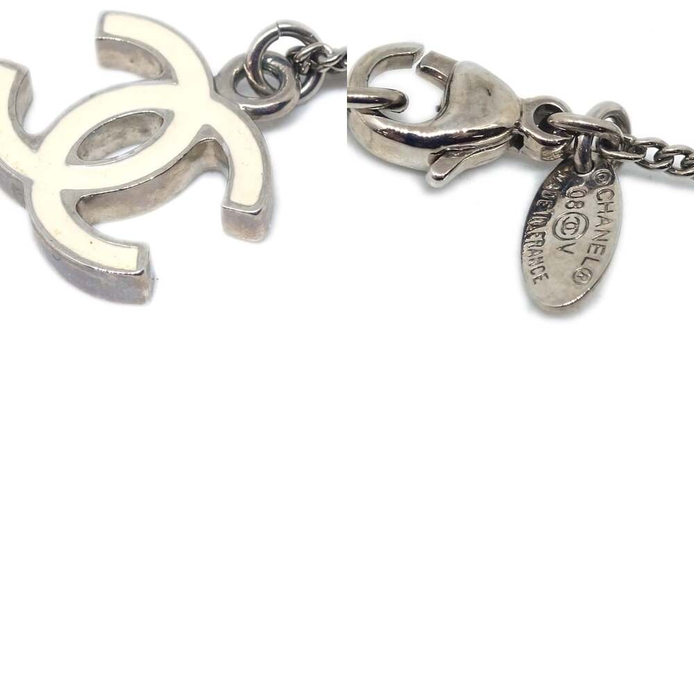 Chanel Silver Plated CC Logo Pendant Necklace Silver - Picture 3 of 3